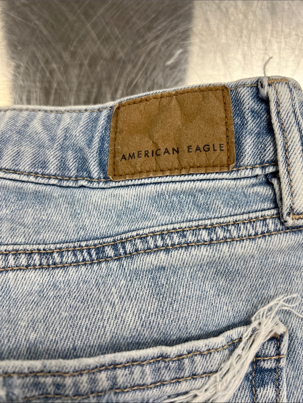 American Eagle Outfitters Light Blue Wide-Leg Jeans Women’s 12 - Picture 12 of 13